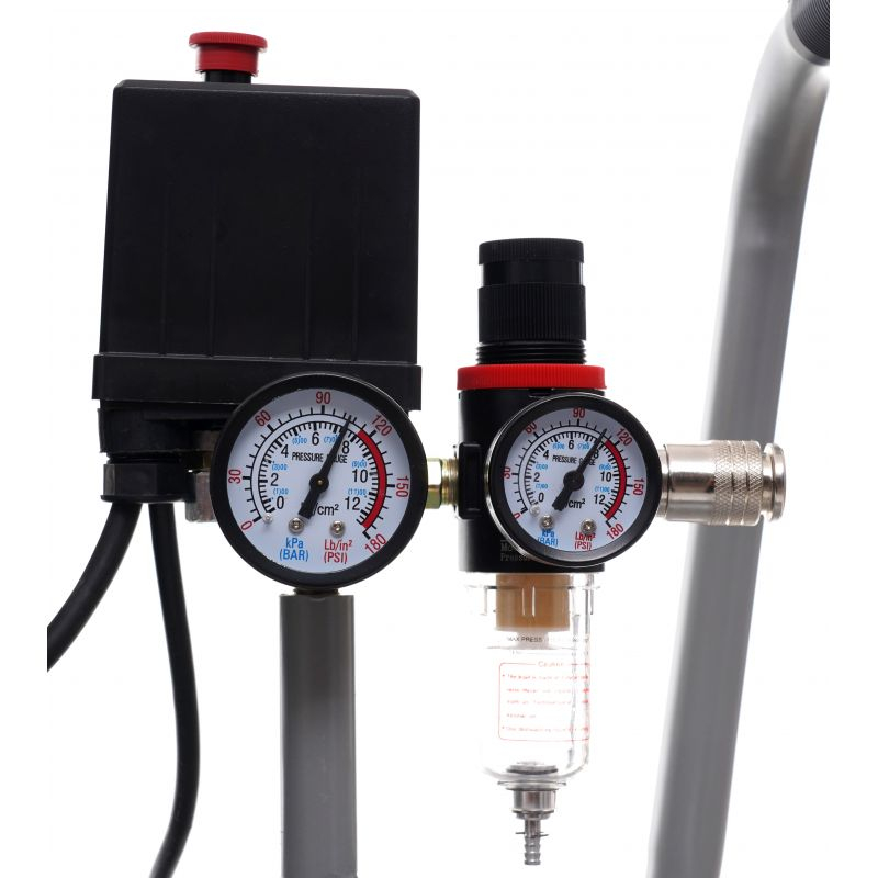 Compresor de aer fara ulei KRAFT&DELE 100L 8bar 230V 2 x 1500W 1440rpm 290 l/min KD1398 [2]