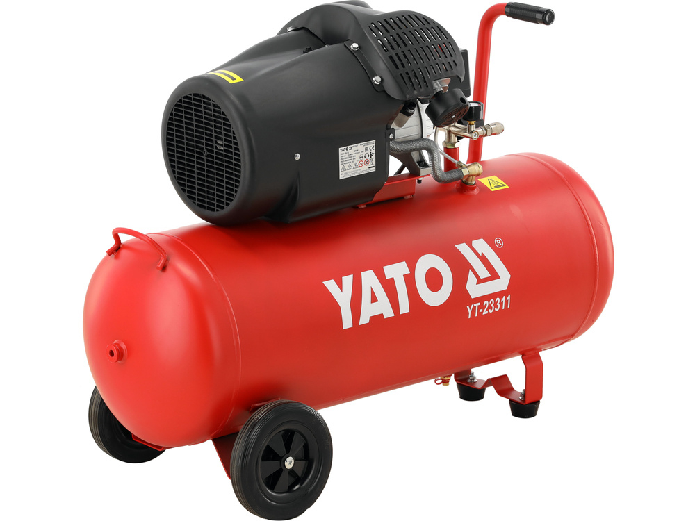 Compresor de aer YATO 2 Cilindrii, 100L 8bar 2200W 3CP 412 l/min [2]
