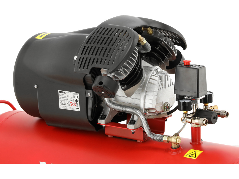 Compresor de aer YATO 2 Cilindrii, 100L 8bar 2200W 3CP 412 l/min [5]