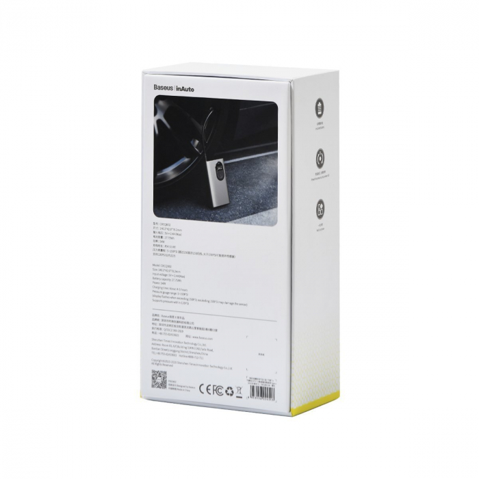 Mini compresor auto BASEUS Energy Source 54W 5V / 2.4A 7500mAh CRCQB02-0A [9]