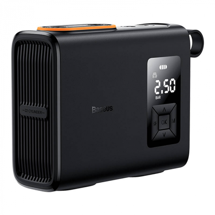 Compresor portabil Baseus Mega EnergyPump Series, 2 cilindri 6000 mAh cu lanterna CRNL060001 [4]