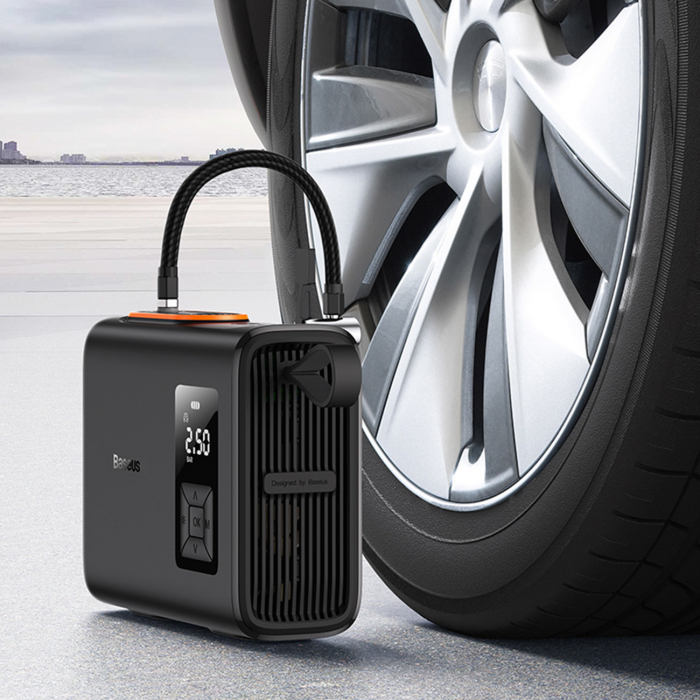 Compresor portabil Baseus Mega EnergyPump Series, 2 cilindri 6000 mAh cu lanterna CRNL060001 [14]