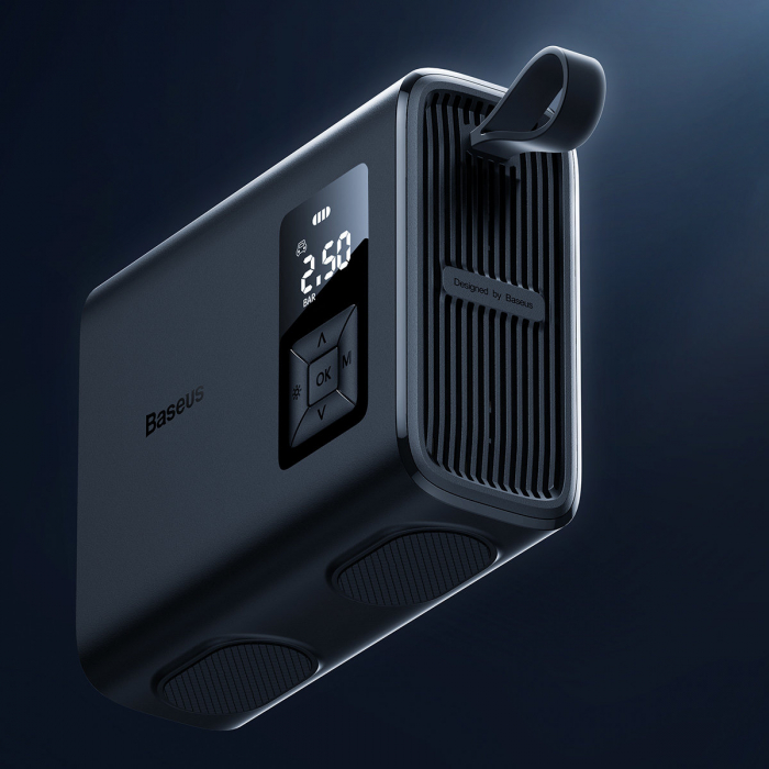 Compresor portabil Baseus Mega EnergyPump Series, 2 cilindri 6000 mAh cu lanterna CRNL060001 [11]