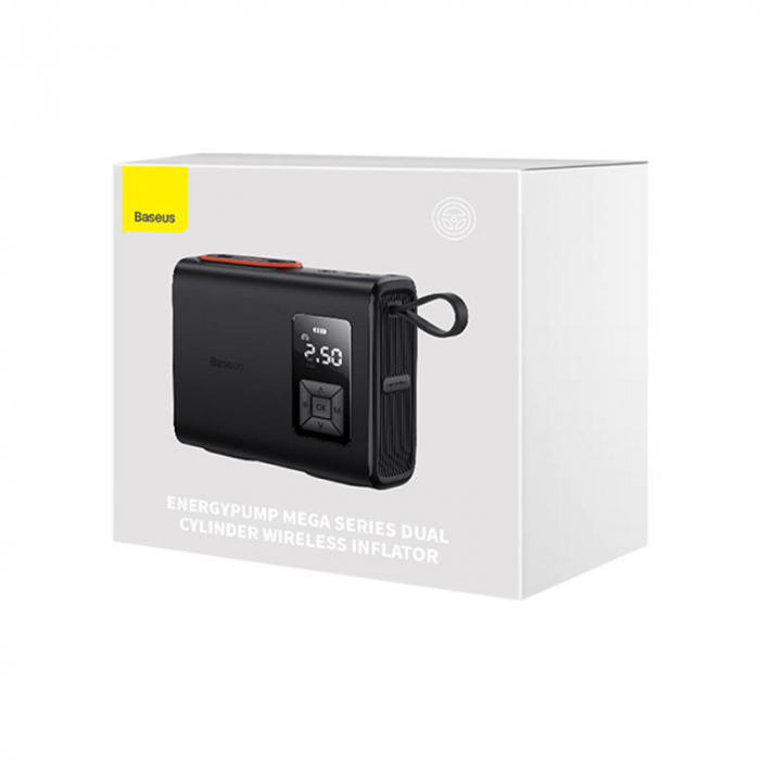 Compresor portabil Baseus Mega EnergyPump Series, 2 cilindri 6000 mAh cu lanterna CRNL060001 [16]