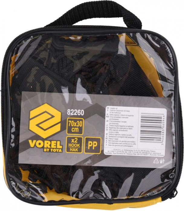 Plasa pentru bagaje VOREL 30 X 70cm 2 carlige [4]