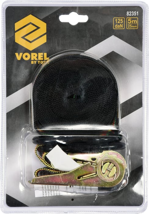 Cordelina pentru bagaje cu clichet VOREL 5m X 25mm 125daN [2]