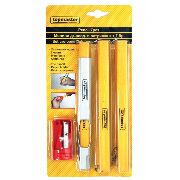 Creioane tamplar + ascutitoare set 7pcs TMP Top Master Pro [2]