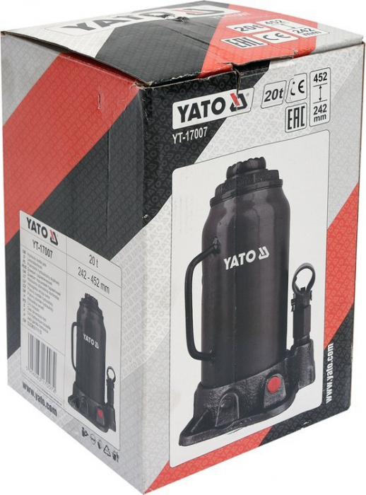 Cric hidraulic cu piston YATO 2-50T 181-480mm [2]