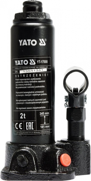 Cric hidraulic cu piston yato 2-50t 181-480mm