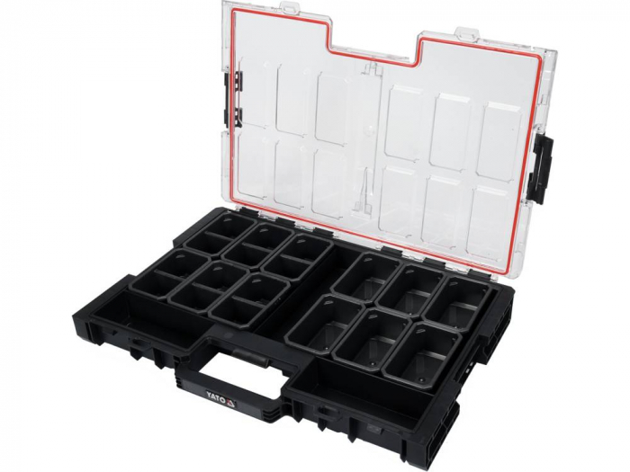 Cutie organizatoare ermetica YATO L 531x379x77mm 12 compartimente [2]