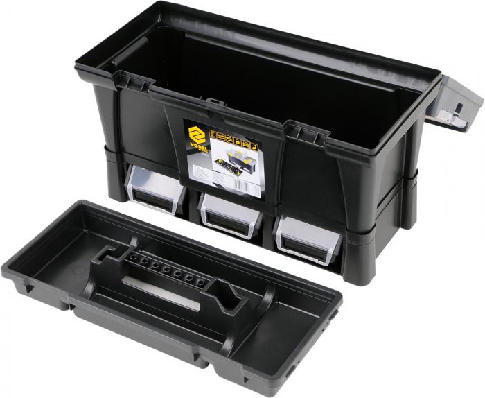 Cutie scule cu organizatoare + 3 cutii depozitare VOREL 20 Inch/50 cm PVC [7]