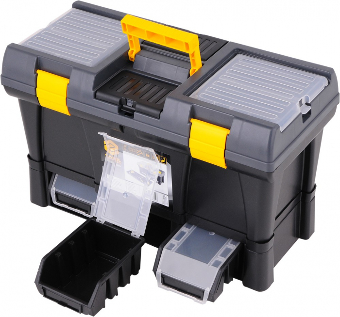 Cutie scule cu organizatoare + 3 cutii depozitare VOREL 20 Inch/50 cm PVC [8]