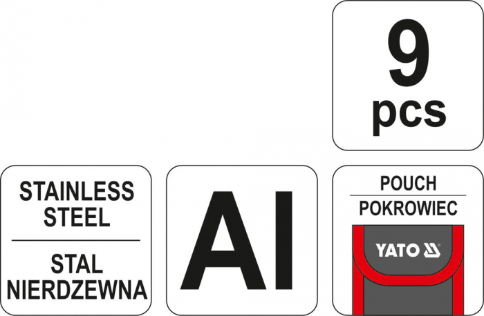 Patent multifunctional YATO 9 functii inox/aluminiu [6]
