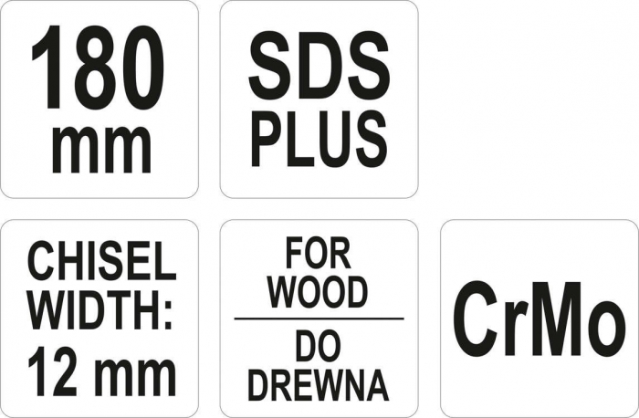 Dalta pentru lemn YATO SDS plus 12X180mm CrMo [4]