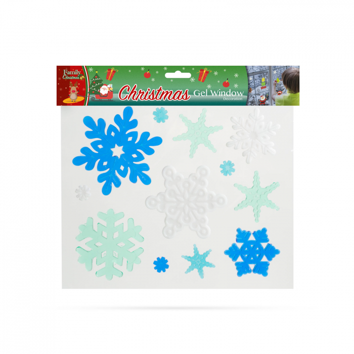 Decoraţie gel pt. geam - Crăciun - XXL, 5 buc. / pachet [8]