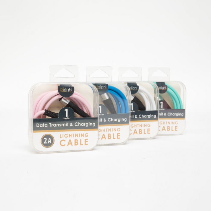Delight - Cablu de date - iPhone "lightning", înveliş siliconic, 4 culori - 1 m [6]