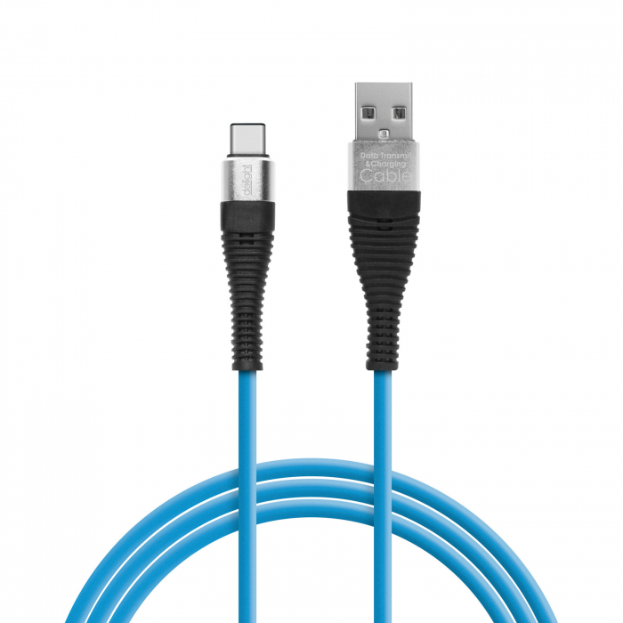 Delight - Cablu de date - USB Type C - înveliş siliconic, 4 culori, 1 m [3]