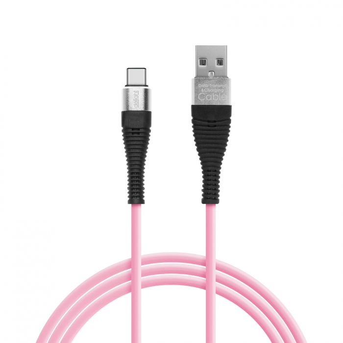 Delight - Cablu de date - USB Type C - înveliş siliconic, 4 culori, 1 m [5]