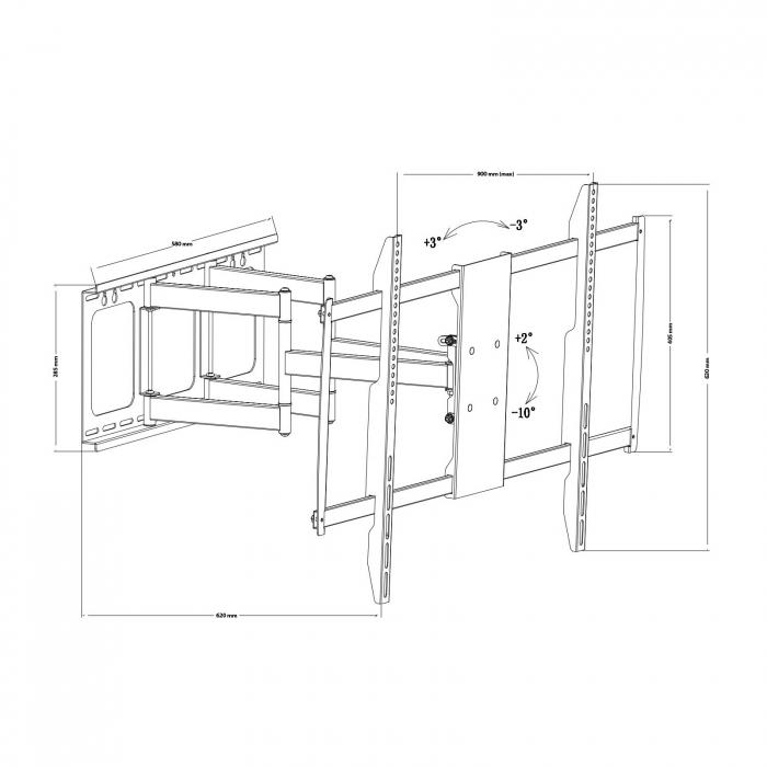 Delight - Consolă - suport de perete pentru TV LCD, cu braţ, 60”-100” [3]