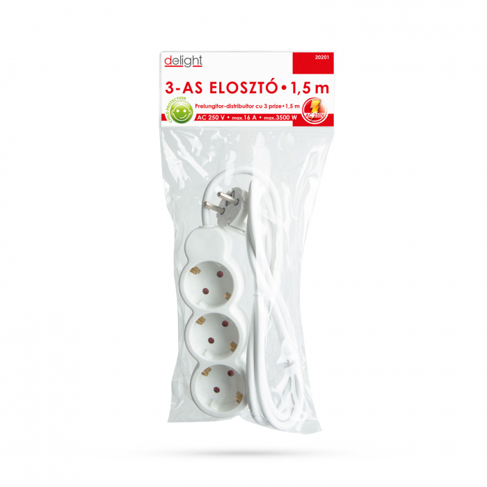 Delight - Prelungitor cu distribuitor triplu - 1,5 m [2]