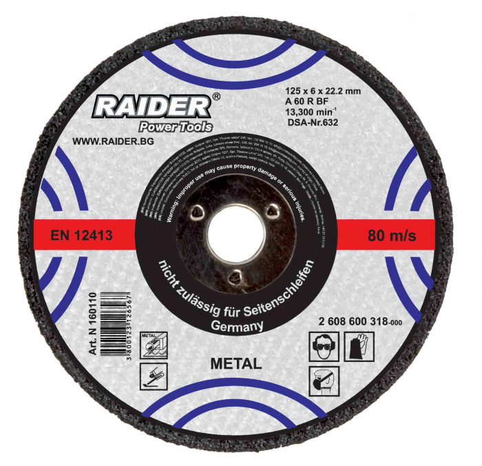 Disc abraziv 230х6х22.2mm raider
