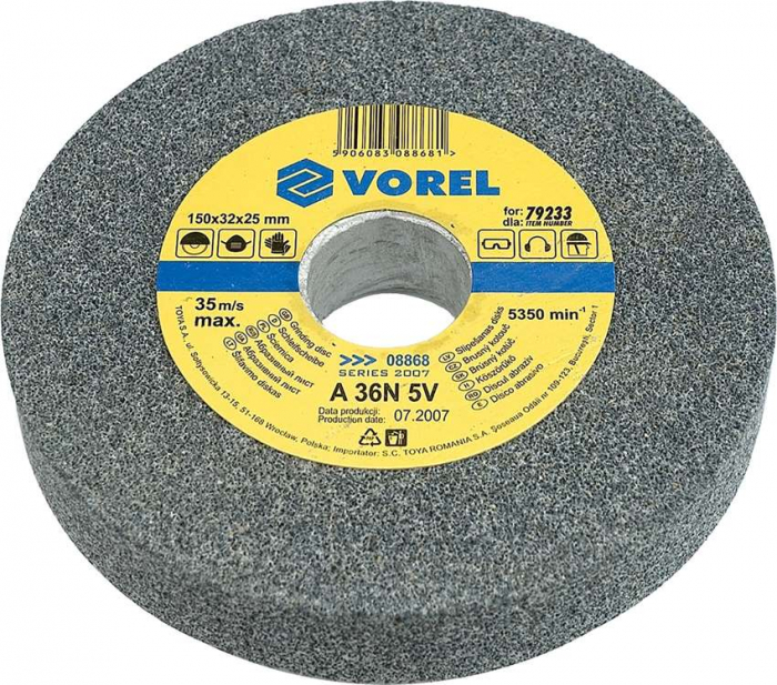 DISC ABRAZIV PT POLIZOR DE BANC 150X12X15 VOREL [2]