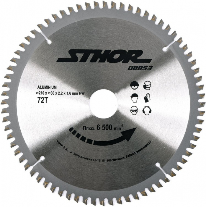 DISC CIRCULAR PENTRU ALUMINIU 210X72X30MM STHOR [2]