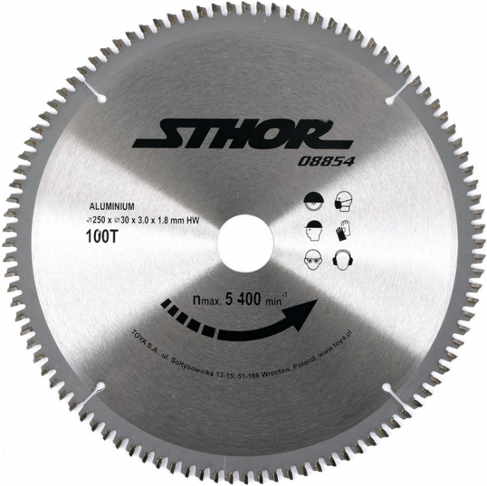 Disc circular pentru aluminiu 250x100x30mm sthor