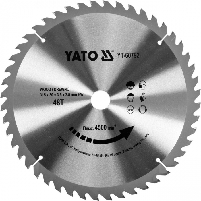 DISC CIRCULAR PENTRU LEMN 315X48TX30 YATO [2]