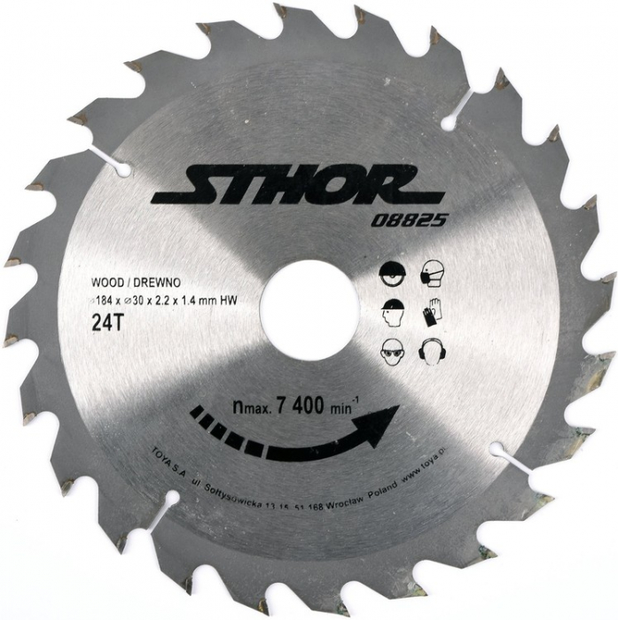DISC CIRCULAR PENTRU LEMN TUNGSTEN-CARBI 184X30X24 STHOR [2]