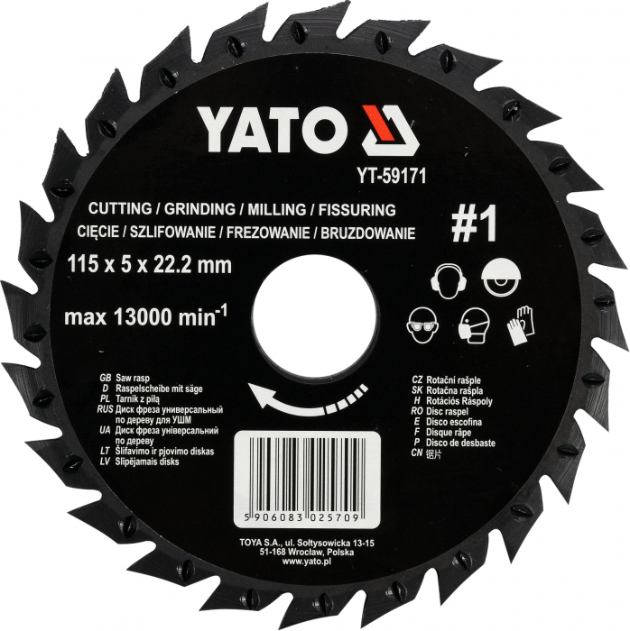 Disc circular-raspil YATO pentru polizor unghiular taiere slefuire lemn NR 1 Amenajari