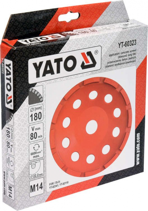 Disc cupa diamantat YATO segmente 5 x 9 mm slefuire beton/sapa [4]