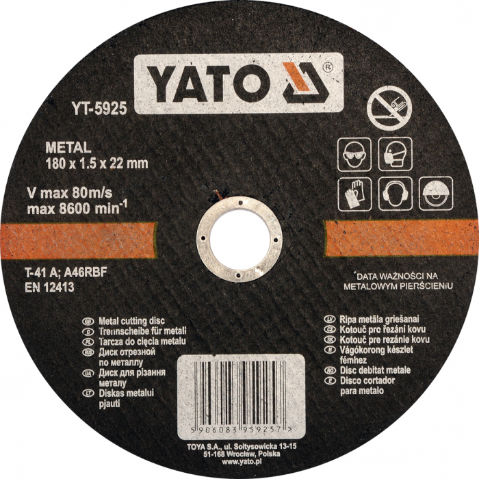 Disc debitare metal YATO 115-125-180-230-350-400 mm