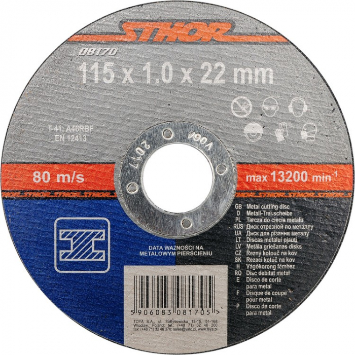 DISC DEBITAT METALE 115X1X22.2MM STHOR STHOR [2]