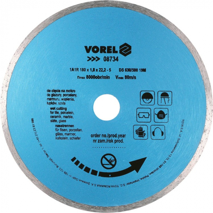 DISC DIAMANTAT 180 MM VOREL [2]