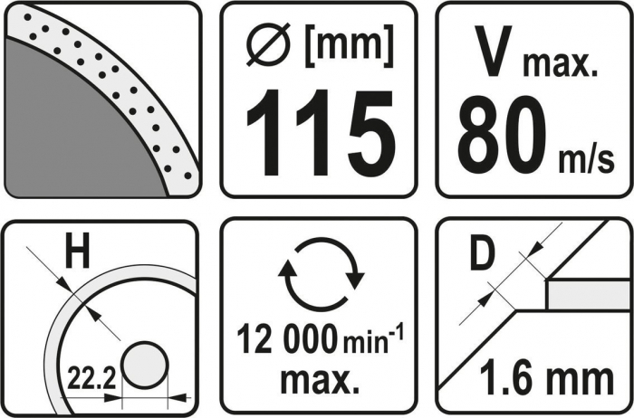 Disc diamantat continu YATO pentru ceramica [3]