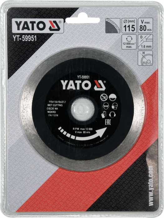 Disc diamantat continu YATO pentru ceramica [2]