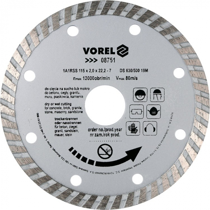 DISC DIAMANTAT TURBO 115 MM VOREL [2]