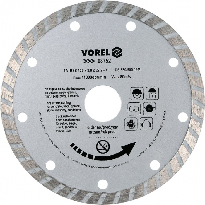 DISC DIAMANTAT TURBO 125 MM VOREL [2]