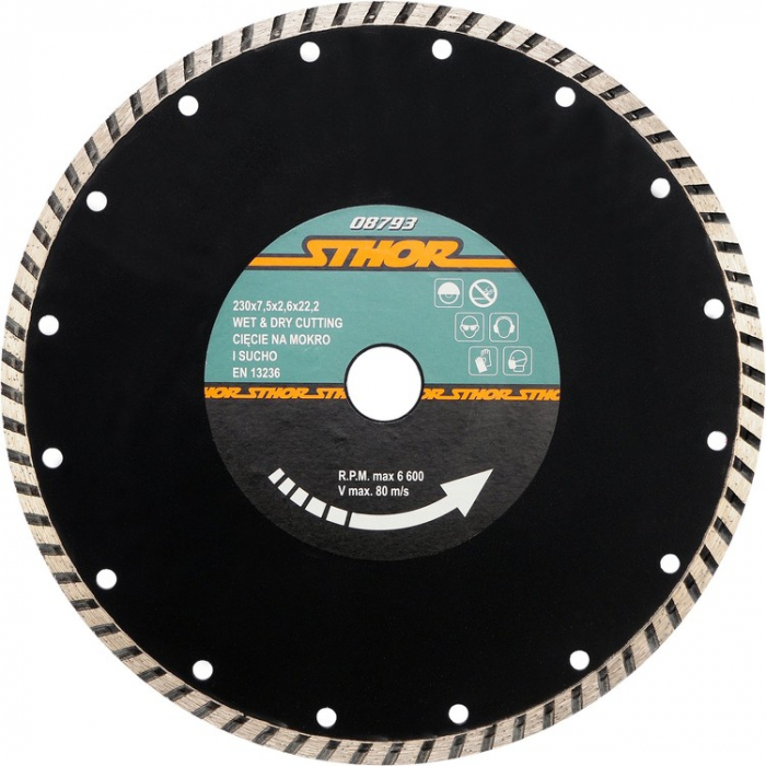 DISC DIAMANTAT TURBO 230X2.6MM H7,5 STHOR [2]