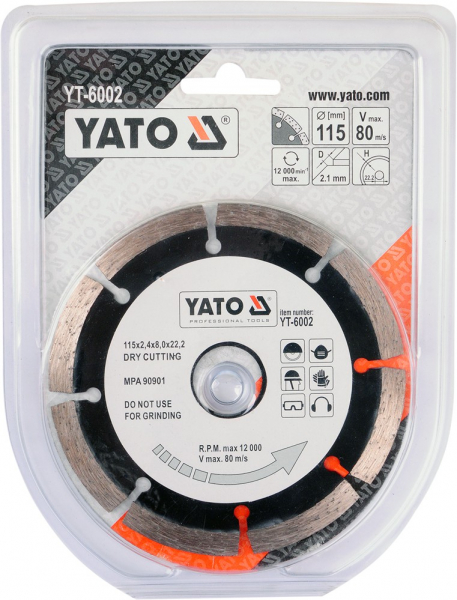 Disc diamantat YATO, segmentat, 115mm [2]