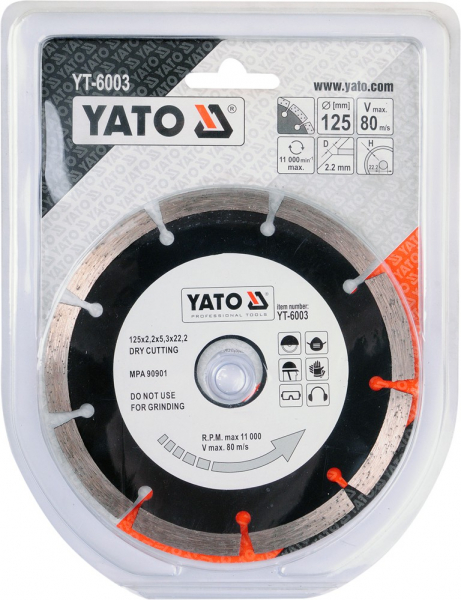 Disc diamantat YATO, segmentat, 125mm [2]