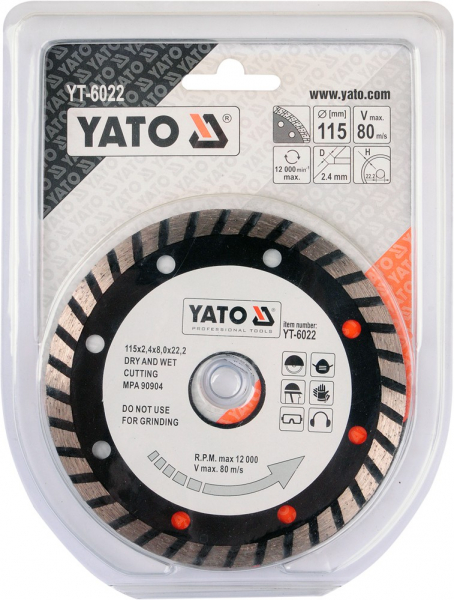 Disc diamantat YATO, turbo, 115mm [2]