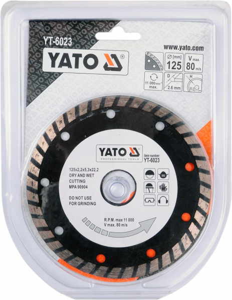 Disc diamantat YATO, turbo, 125mm [2]