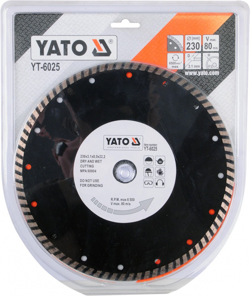 Disc diamantat YATO, turbo, 230mm [2]