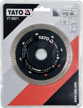 Disc Diamantat YATO, Turbo, Ultra-Subtire, 115mm [2]