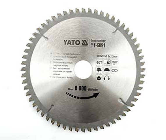 Disc fierastrau circular yato dinti wolfram pentru aluminiu