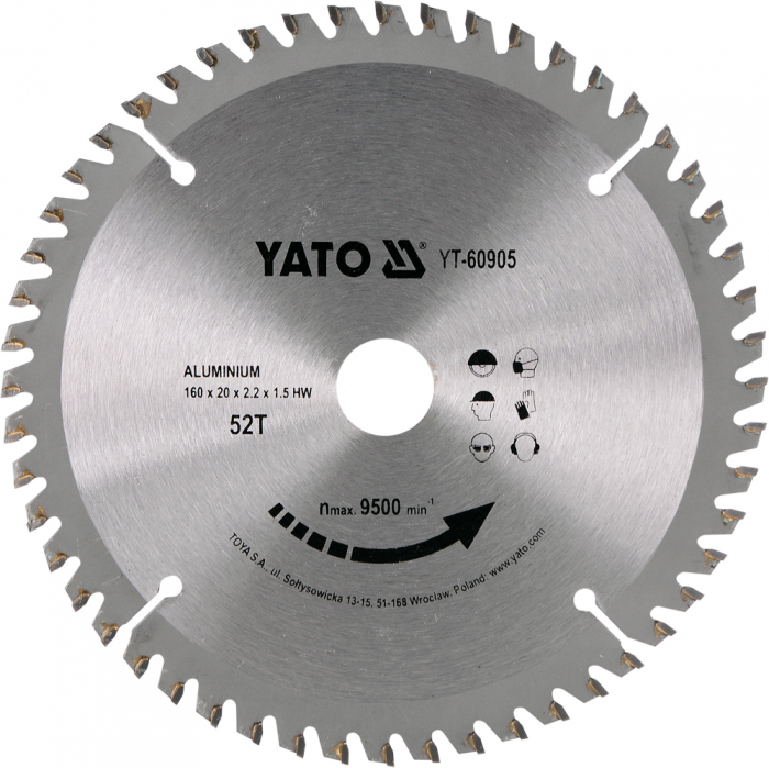 Disc fierastrau circular YATO dinti wolfram pentru aluminiu [4]