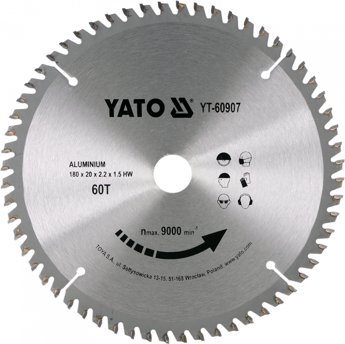Disc fierastrau circular YATO dinti wolfram pentru aluminiu [5]