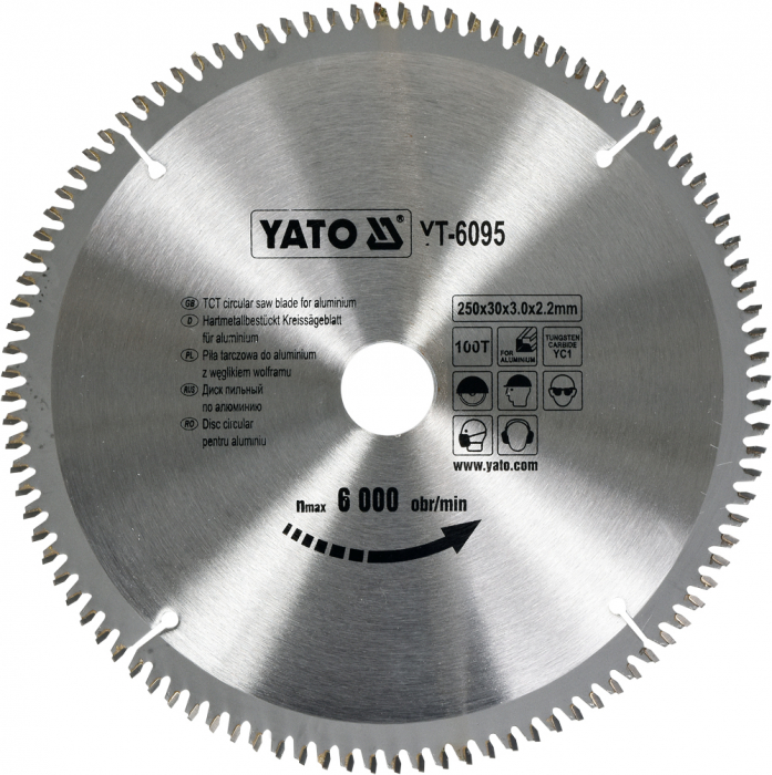 Disc fierastrau circular YATO dinti wolfram pentru aluminiu [3]